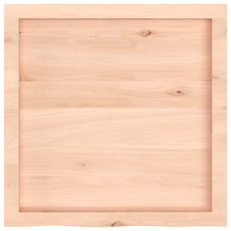 Półka, 60x60x(2-4) cm, surowe lite drewno dębowe