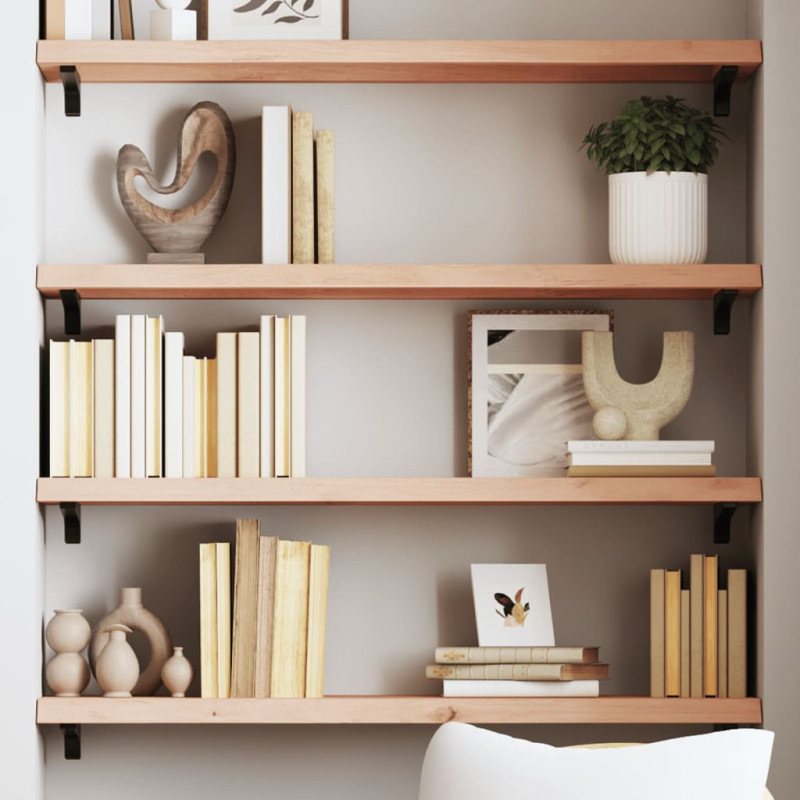 Półka, 80x30x(2-4) cm, surowe lite drewno dębowe