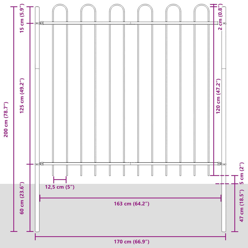Ogrodzenie Ogrodowe 2 pcs Biały 3,4 x 1 m