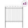 Ogrodzenie Ogrodowe 3 pcs Szary 5,1 x 1,5 m