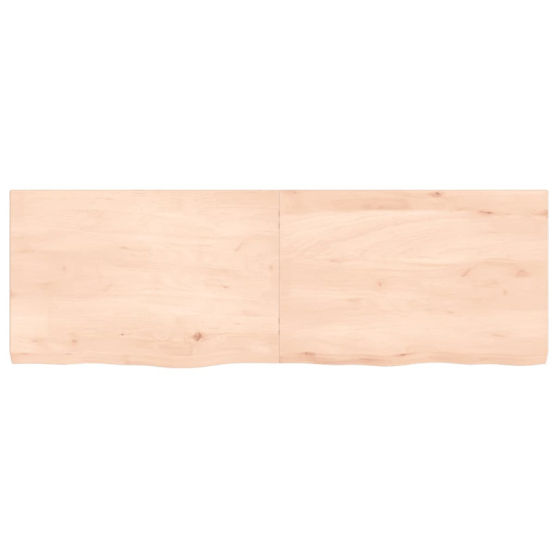 Półka, 120x40x(2-4) cm, surowe lite drewno dębowe