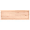 Półka, 120x40x(2-4) cm, surowe lite drewno dębowe