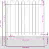 Ogrodzenie Ogrodowe 3 pcs Biały 5,1 x 0,8 m