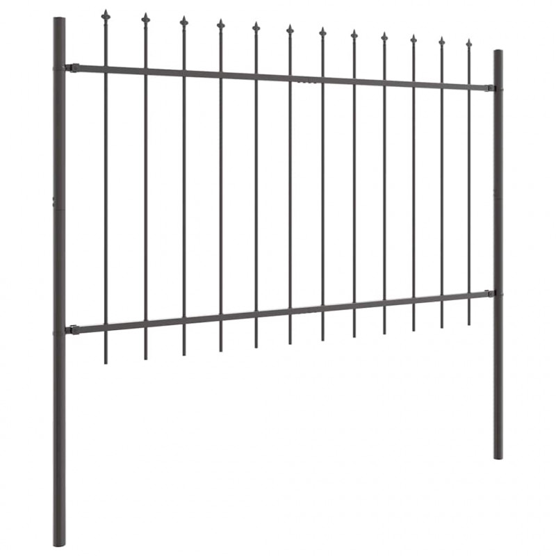 Ogrodzenie Ogrodowe 4 pcs Szary 6,8 x 1 m