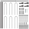 Ogrodzenie Ogrodowe 4 pcs Szary 6,8 x 0,6 m