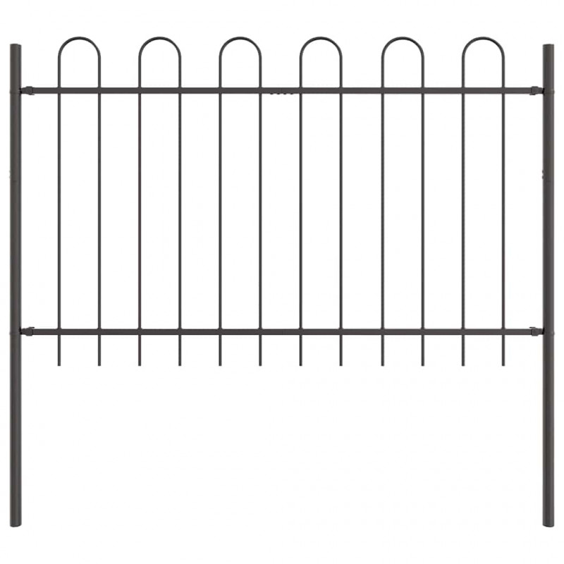Ogrodzenie Ogrodowe 4 pcs Szary 6,8 x 0,8 m