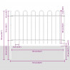 Ogrodzenie Ogrodowe 4 pcs Szary 6,8 x 1 m