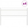 Ogrodzenie Ogrodowe 4 pcs Biały 6,8 x 0,6 m