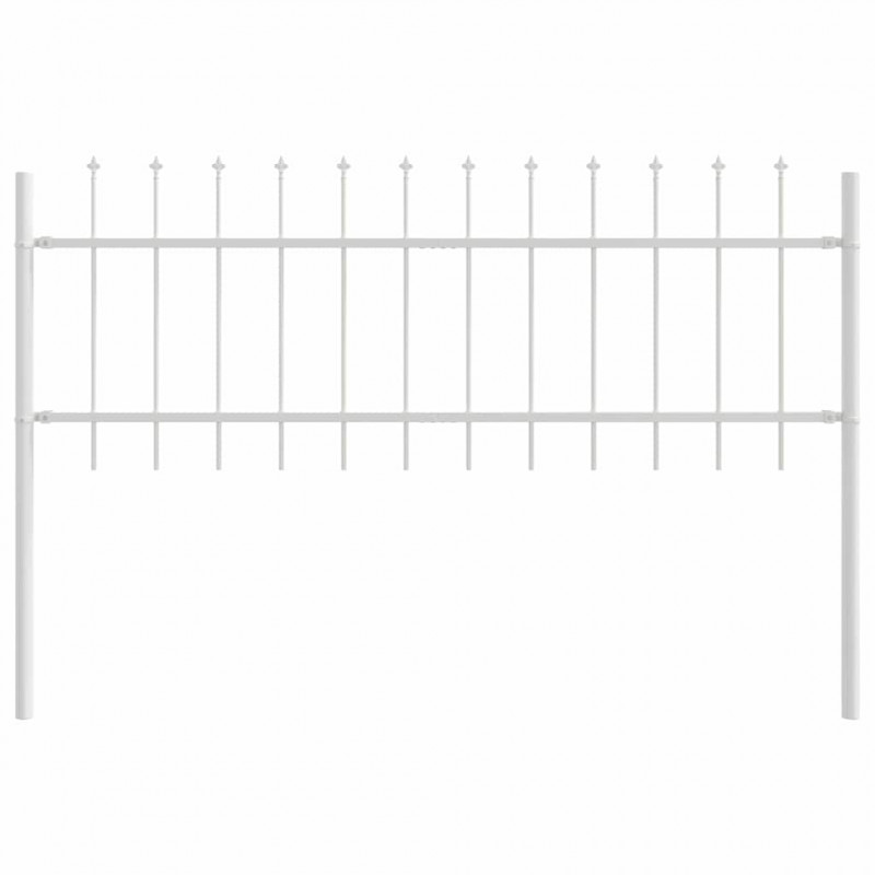 Ogrodzenie Ogrodowe 4 pcs Biały 6,8 x 0,6 m