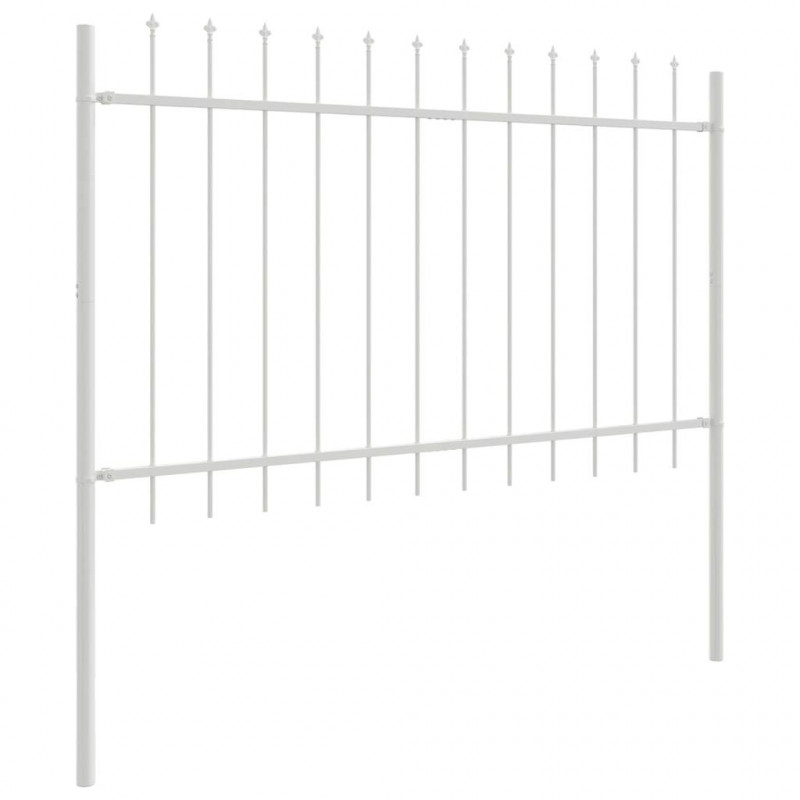 Ogrodzenie Ogrodowe 4 pcs Biały 6,8 x 1 m