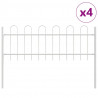 Ogrodzenie Ogrodowe 4 pcs Biały 6,8 x 0,6 m