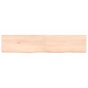 Półka, 140x30x(2-6) cm, surowe lite drewno dębowe