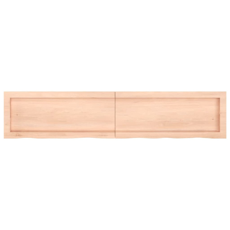 Półka, 140x30x(2-6) cm, surowe lite drewno dębowe