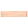 Półka, 140x30x(2-6) cm, surowe lite drewno dębowe