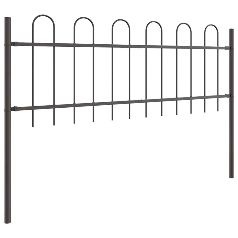 Ogrodzenie Ogrodowe 5 pcs Szary 8,5 x 0,6 m