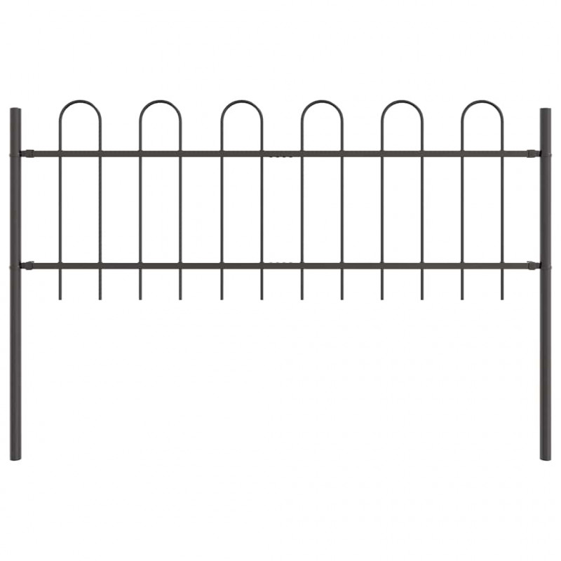 Ogrodzenie Ogrodowe 5 pcs Szary 8,5 x 0,6 m