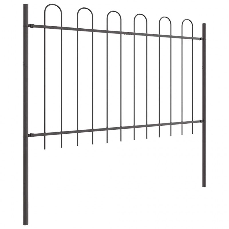 Ogrodzenie Ogrodowe 5 pcs Szary 8,5 x 0,8 m