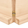 Półka, 140x30x(2-6) cm, surowe lite drewno dębowe