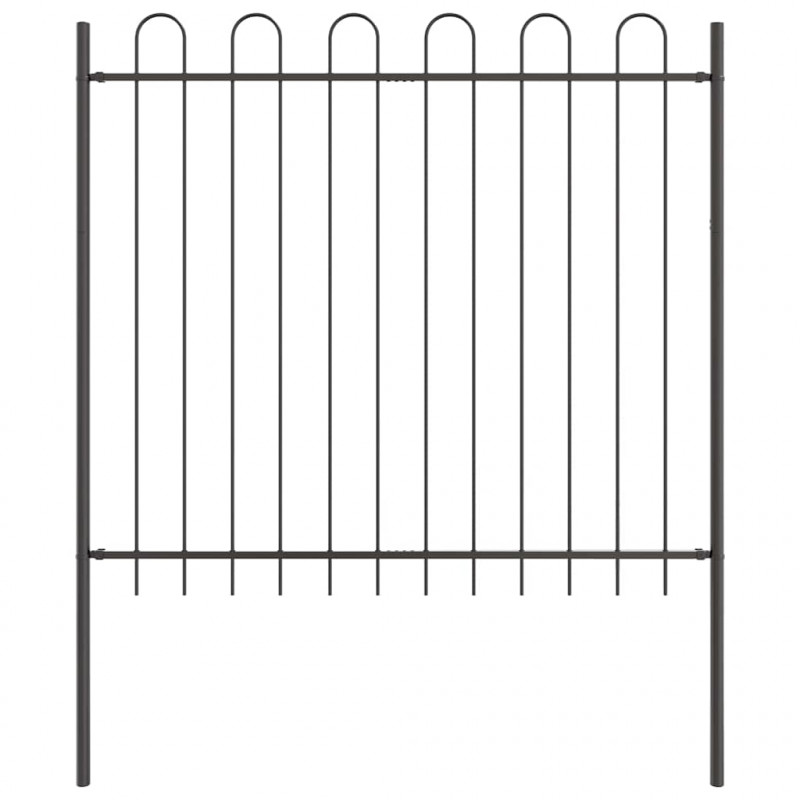 Ogrodzenie Ogrodowe 5 pcs Szary 8,5 x 1,5 m