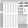 Ogrodzenie Ogrodowe 5 pcs Szary 8,5 x 1,5 m