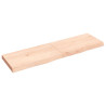 Półka, 140x40x(2-6) cm, surowe lite drewno dębowe