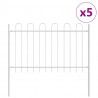 Ogrodzenie Ogrodowe 5 pcs Biały 8,5 x 0,8 m