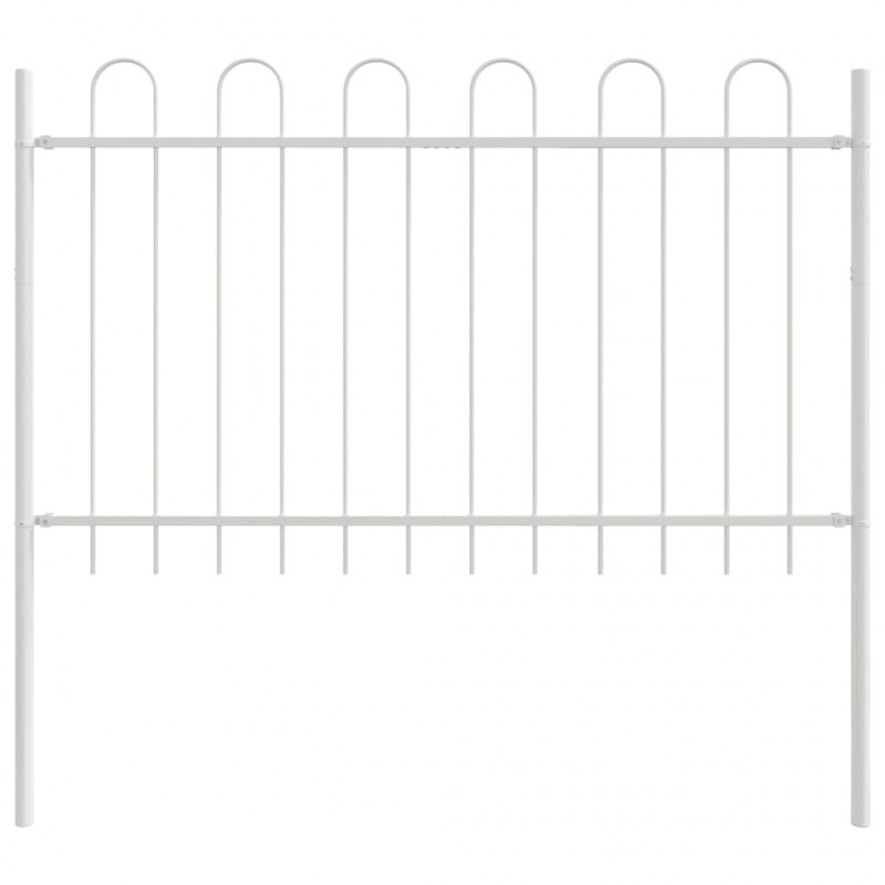 Ogrodzenie Ogrodowe 5 pcs Biały 8,5 x 0,8 m