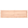 Półka, 140x40x(2-6) cm, surowe lite drewno dębowe
