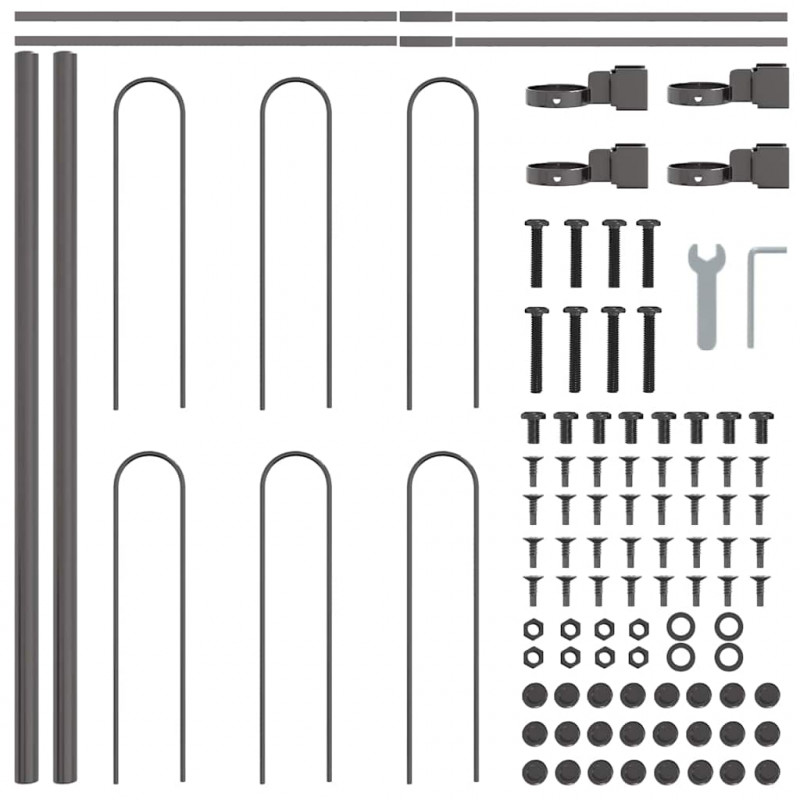 Ogrodzenie Ogrodowe 6 pcs Szary 10,2 x 0,6 m