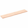 Półka, 160x30x(2-4) cm, surowe lite drewno dębowe