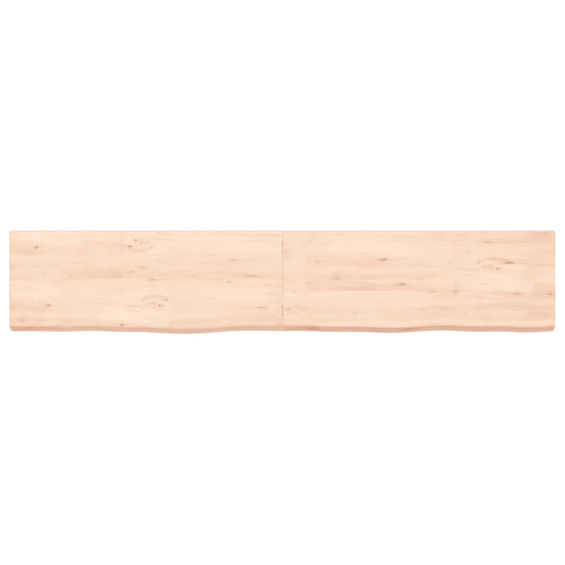 Półka, 160x30x(2-4) cm, surowe lite drewno dębowe