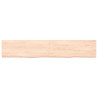 Półka, 160x30x(2-4) cm, surowe lite drewno dębowe