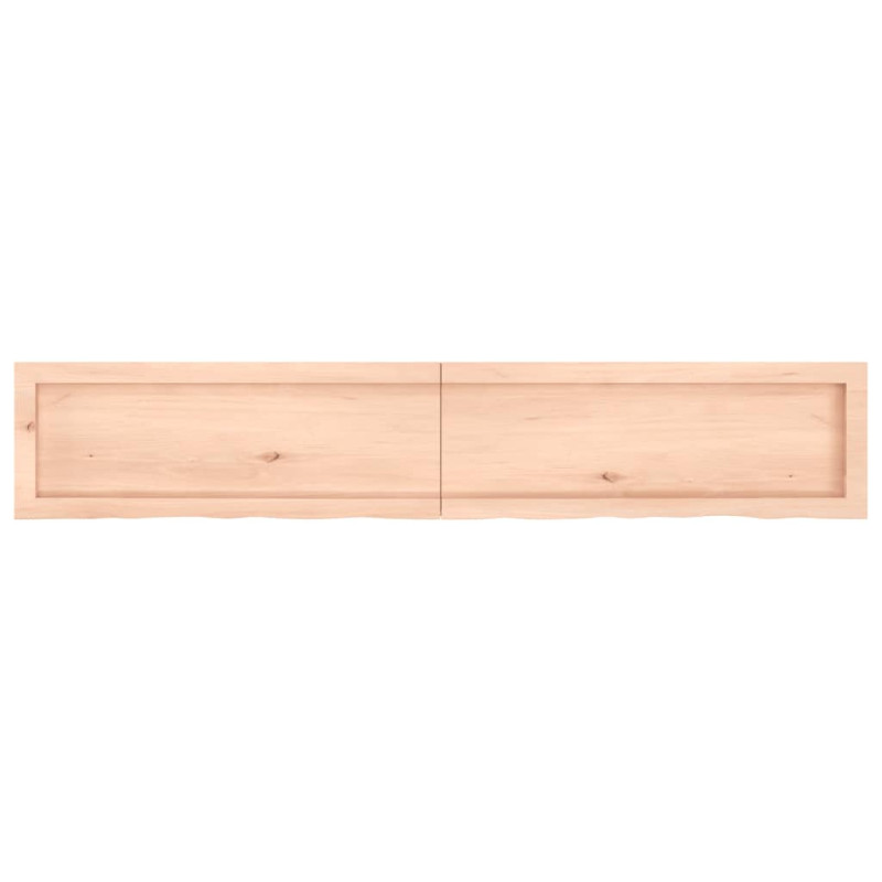 Półka, 160x30x(2-4) cm, surowe lite drewno dębowe
