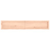 Półka, 160x30x(2-4) cm, surowe lite drewno dębowe