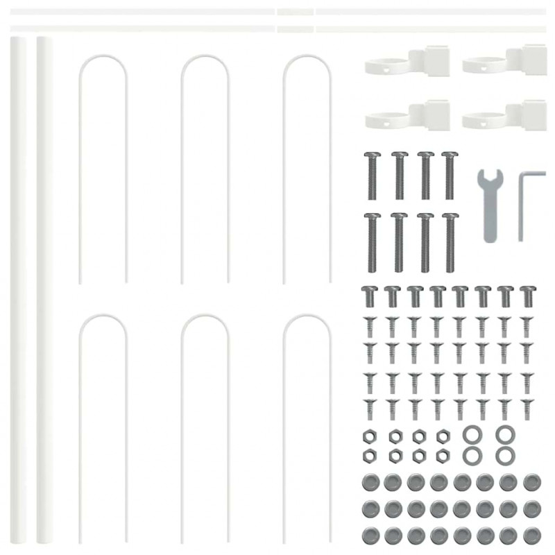 Ogrodzenie Ogrodowe 6 pcs Biały 10,2 x 0,6 m