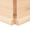Półka, 160x30x(2-4) cm, surowe lite drewno dębowe
