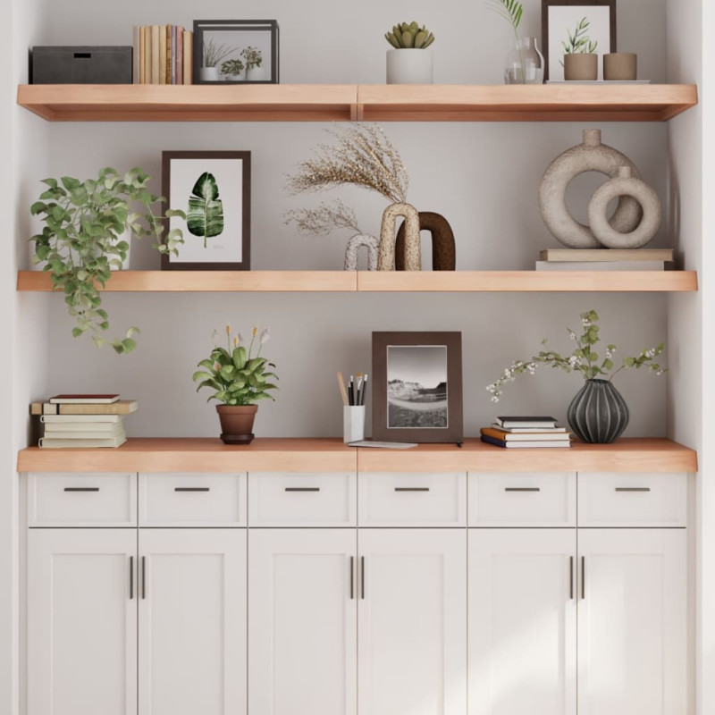 Półka, 160x60x(2-6) cm, surowe lite drewno dębowe
