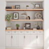 Półka, 160x60x(2-6) cm, surowe lite drewno dębowe
