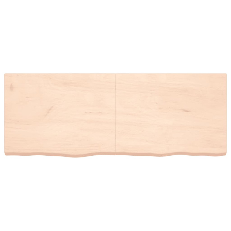 Półka, 160x60x(2-6) cm, surowe lite drewno dębowe