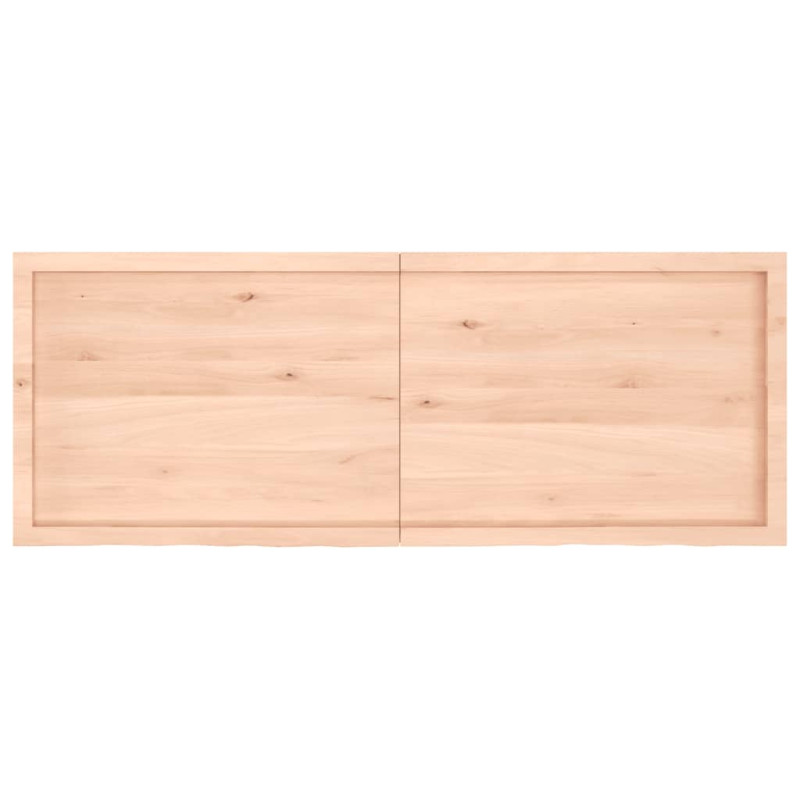 Półka, 160x60x(2-6) cm, surowe lite drewno dębowe