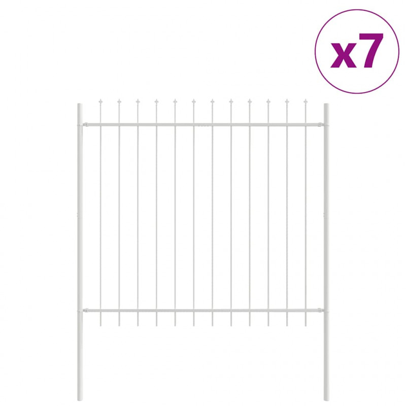 Ogrodzenie Ogrodowe 7 pcs Biały 11,9 x 1,5 m
