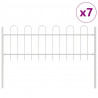 Ogrodzenie Ogrodowe 7 pcs Biały 11,9 x 0,6 m