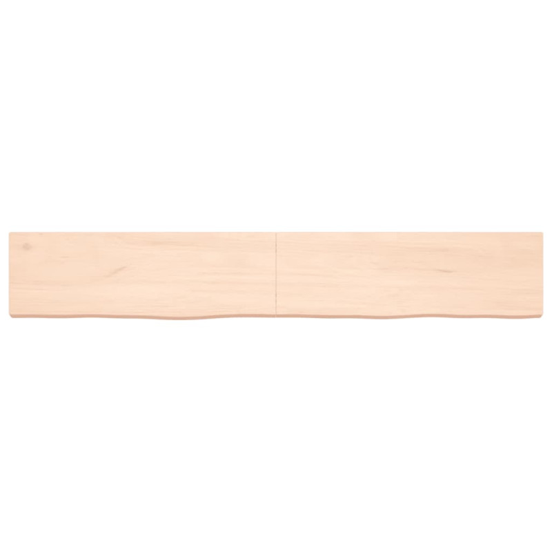 Półka, 180x30x(2-6) cm, surowe lite drewno dębowe