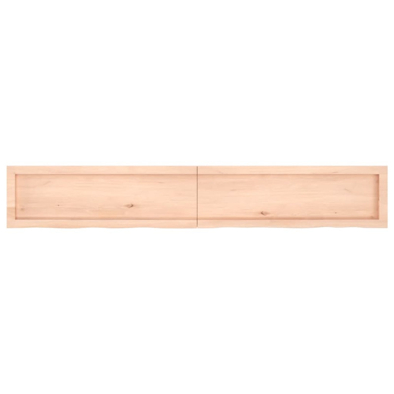 Półka, 180x30x(2-6) cm, surowe lite drewno dębowe