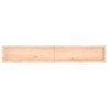 Półka, 180x30x(2-6) cm, surowe lite drewno dębowe