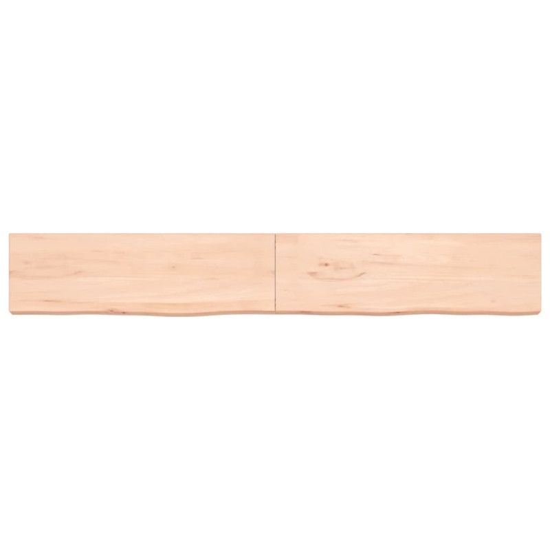 Półka, 200x30x(2-6) cm, surowe lite drewno dębowe
