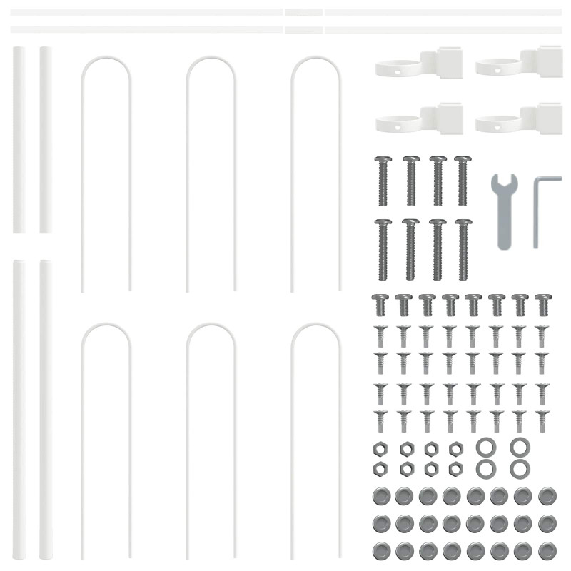 Ogrodzenie Ogrodowe 8 pcs Biały 13,6 x 0,8 m