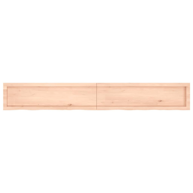 Półka, 200x30x(2-6) cm, surowe lite drewno dębowe