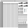 Ogrodzenie Ogrodowe 9 pcs Szary 15,3 x 0,6 m