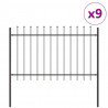 Ogrodzenie Ogrodowe 9 pcs Szary 15,3 x 0,8 m
